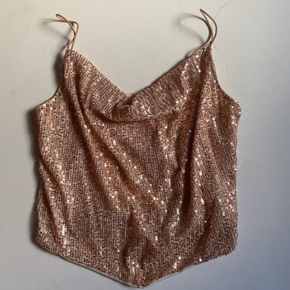 A night out top size M beautiful champagne color